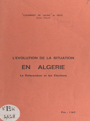 cover image of L'évolution de la situation en Algérie